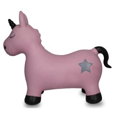 Hüpftier Einhorn pink mit Pumpe