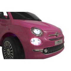 Ride-on Fiat 500 fucsia 12V