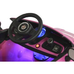 Ride-on Fiat 500 fucsia 12V