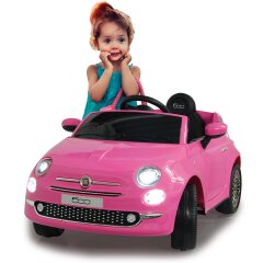 Ride-on Fiat 500 rose vif 12V