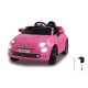 Ride-on Fiat 500 fucsia 12V