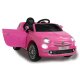 Ride-on Fiat 500 fucsia 12V