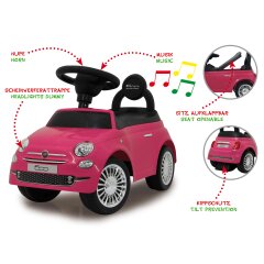 Correpasillo Fiat 500 fucsia 2en1