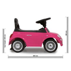 Correpasillo Fiat 500 fucsia 2en1