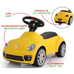 Correpasillo VW Beetle amarillo