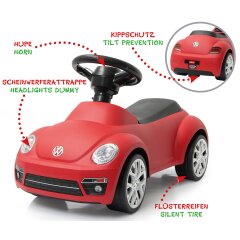 Correpasillo VW Beetle rojo