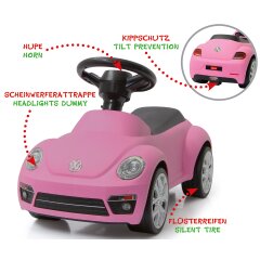 Cavalcabile VW Beetle rosa fucsia