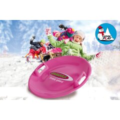 Snow Play Round Snow Sledge 60cm pink