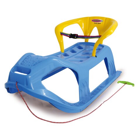 Snow Play Sled Snow-Star 90cm blue with backrest