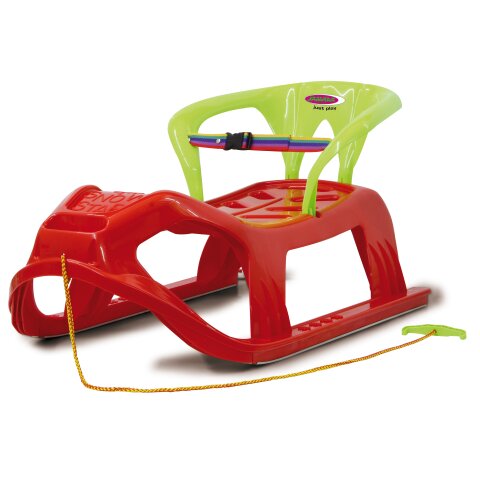 Snow Play Slittino Snow-Star 90cm rosso con schienale