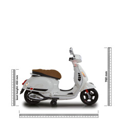 Ride-on Vespa GTS 125 blanc 12V