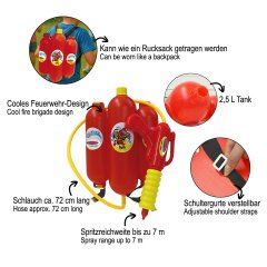 Mc Fizz Wasserspritze mit Tankrucksack 2,5L