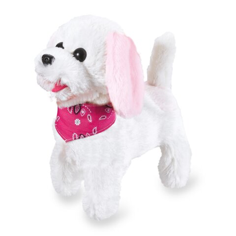 Trixi RC chien en peluche blanc/Rosa 27MHz