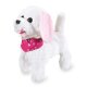 Trixi RC chien en peluche blanc/Rosa 27MHz