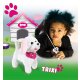 Trixi RC chien en peluche blanc/Rosa 27MHz