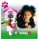 Lucky RC Peluche Cane bianco/marrone 27MHz