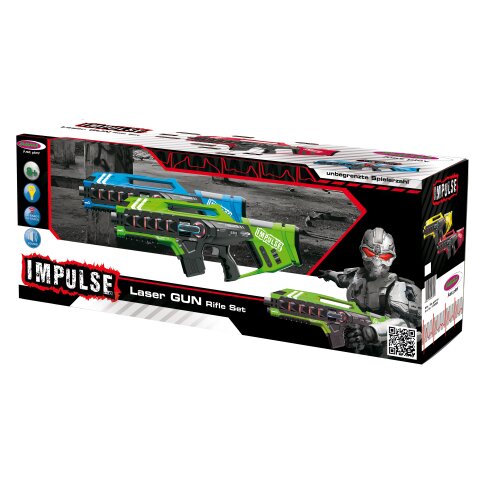 Impulse Laser Gun Rifle Set blau/grn