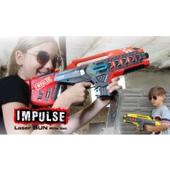 Impulse Laser Gun Rifle Set amarillo/rojo