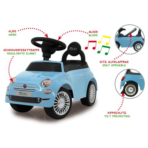 Push-Car Fiat 500 blu