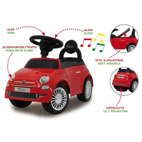Correpasillo Fiat 500 rojo 2en1