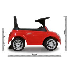 Push Car Fiat 500 red