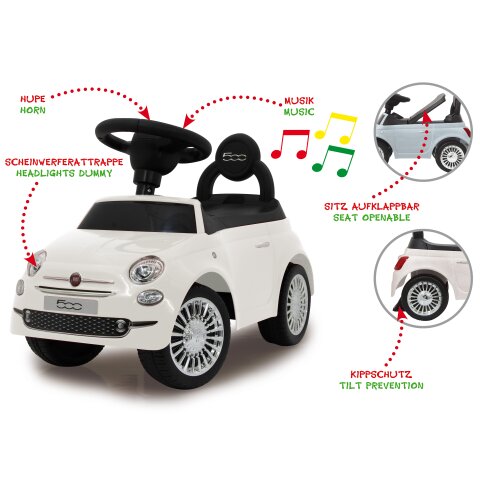 Push-Car Fiat 500 blanc