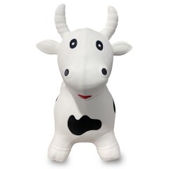 Animal saltarín Vaca HoppyDoo blanco/ negro con bomba