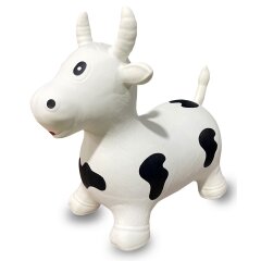 Animal saltarín Vaca HoppyDoo blanco/ negro con bomba