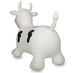 Animal saltarín Vaca HoppyDoo blanco/ negro con bomba