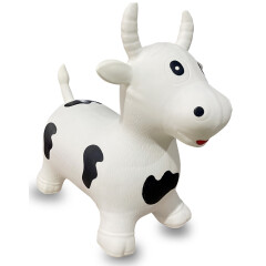 Bouncing Animal  Cow white/black with pump