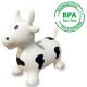 Animal saltarín Vaca HoppyDoo blanco/ negro con bomba
