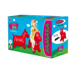 Animal rebondissante cheval rouge avec pompe