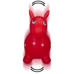 Animal saltarín Caballo HoppyDoo rojo con bomba