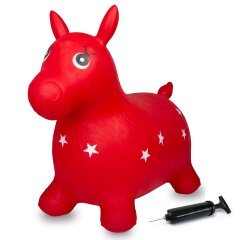 Animal saltarín Caballo HoppyDoo rojo con bomba