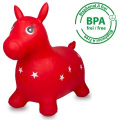 Animal saltarín Caballo HoppyDoo rojo con bomba