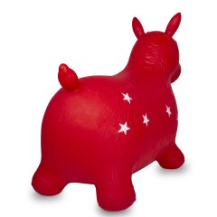 Animal saltarín Caballo HoppyDoo rojo con bomba