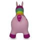 Animal rebondissante licorne multicolore avec pompe