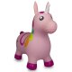 Animal rebondissante licorne multicolore avec pompe