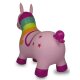 Animal rebondissante licorne multicolore avec pompe