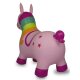 Animal saltarín Unicornio colorido con bomba