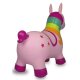 Animal saltarín Unicornio colorido con bomba
