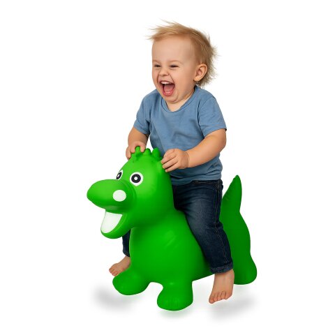 Animal saltarín Dragón HoppyDoo verde con bomba