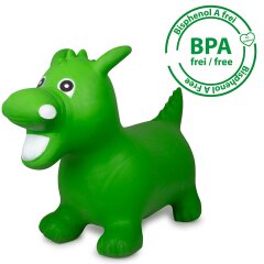 Bouncing Animal Dragon HoppyDoo green with pump