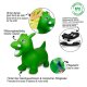 Bouncing Animal Dragon HoppyDoo green with pump