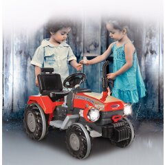 Ride-on tracteur Power Drag rouge 12V