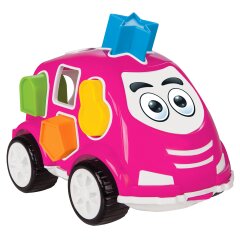 Juego educativo Coche con formas fucsia