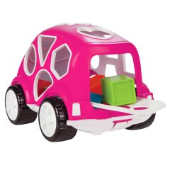 Juego educativo Coche con formas fucsia