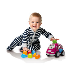 Juego educativo Coche con formas fucsia