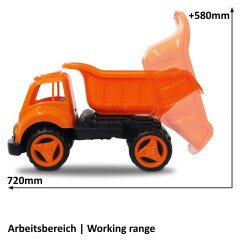 Wagon bac &agrave; sable Dump Truck XL orange