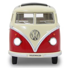 VW T1 Bus Diecast 1:24 rojo con LED sonido y Pullback Motor